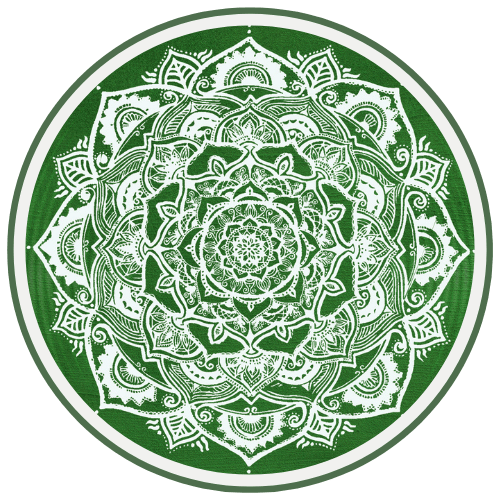 Mandala na zielonym tle