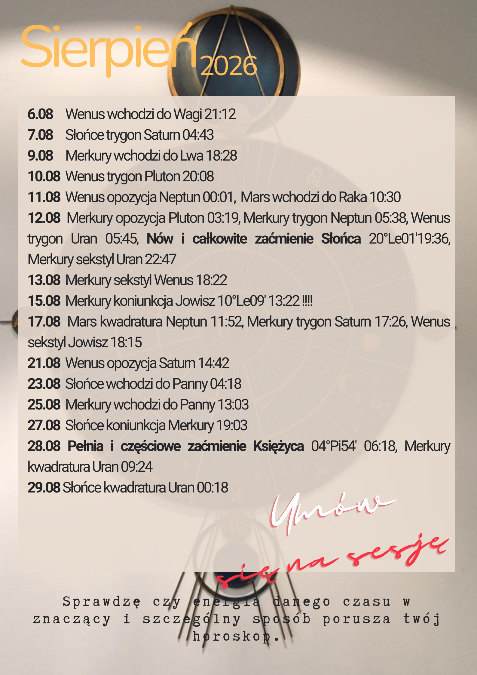 astrologiczny rozklad nieba